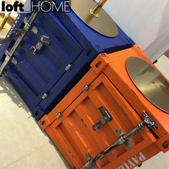 Industrial Steel Side Table CONTAINER