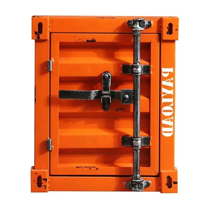 Industrial steel side table container detail 14.