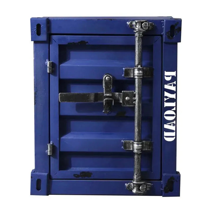 Industrial steel side table container detail 21.