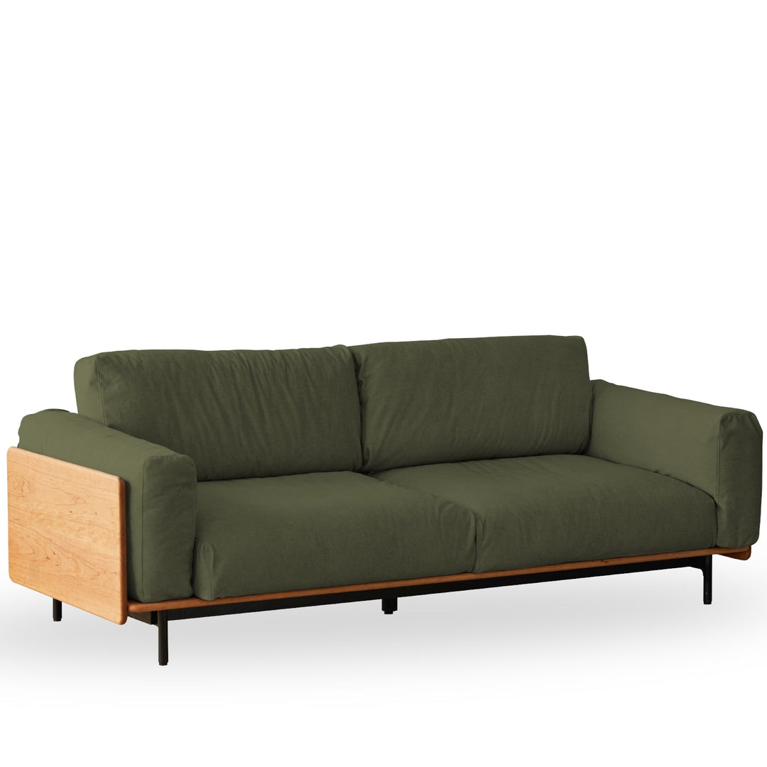 Scandinavian Boucle Fabric 2 Seater Sofa HARVEST