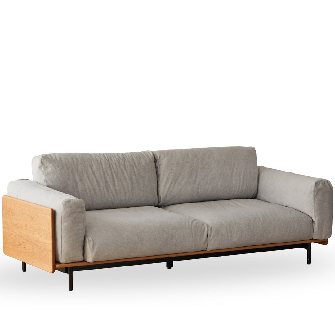 Scandinavian Boucle Fabric 2 Seater Sofa HARVEST