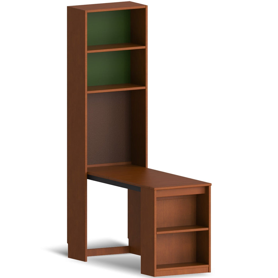 Vintage Boxwood Extendable Study Desk Bookshelf MIES