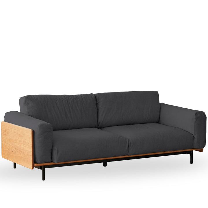 Scandinavian boucle fabric 4 seater sofa harvest layered structure.
