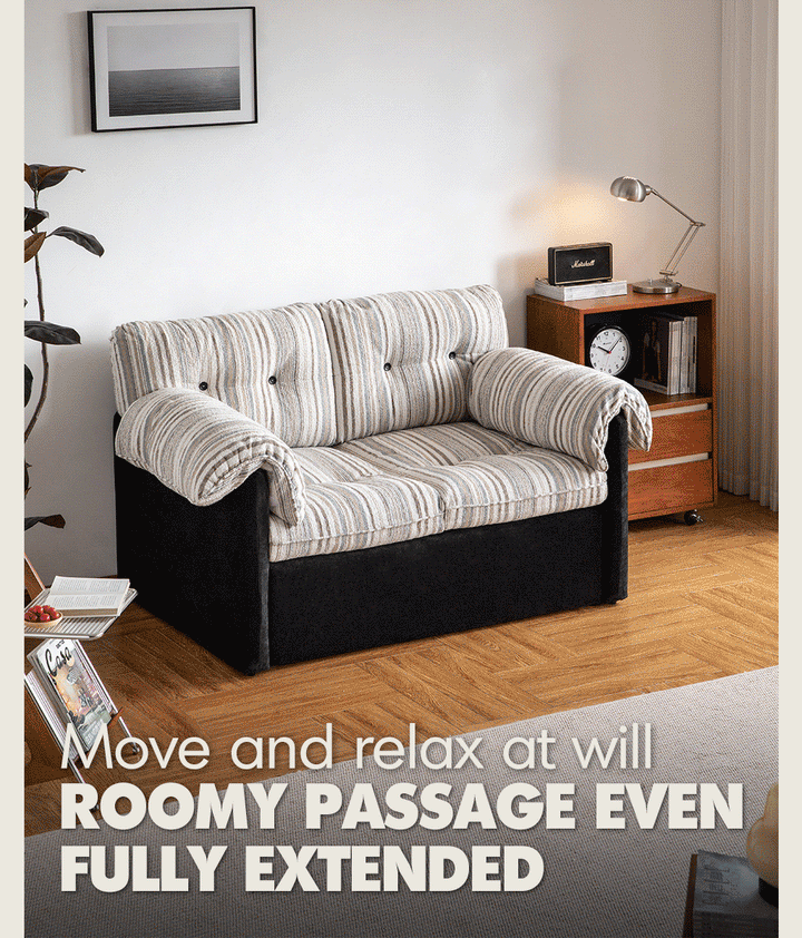 Vintage Chenille Velvet Fabric 2 Seater Sofa Bed ZIRU