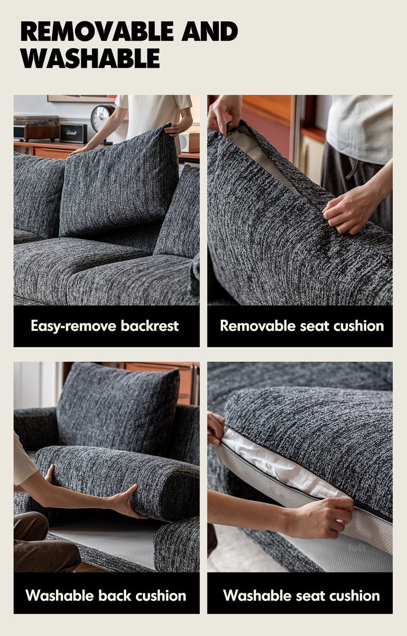 Bauhaus Boucle Fabric 3 Seater Sofa SONG More Details and Instruction_4