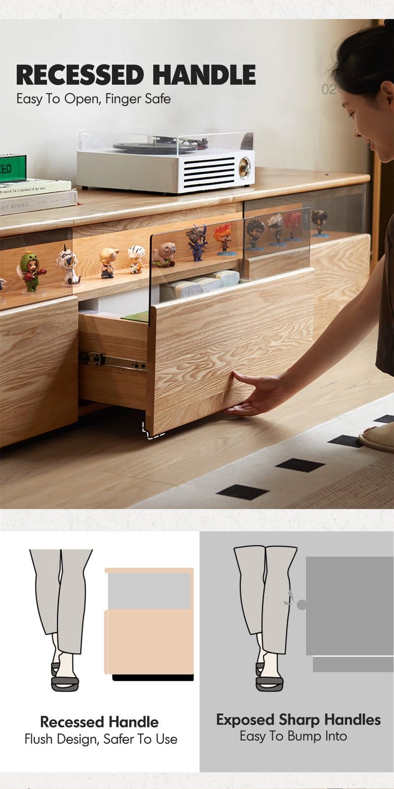 more product details and feature of Scandinavian Ash Wood TV Console CURATE