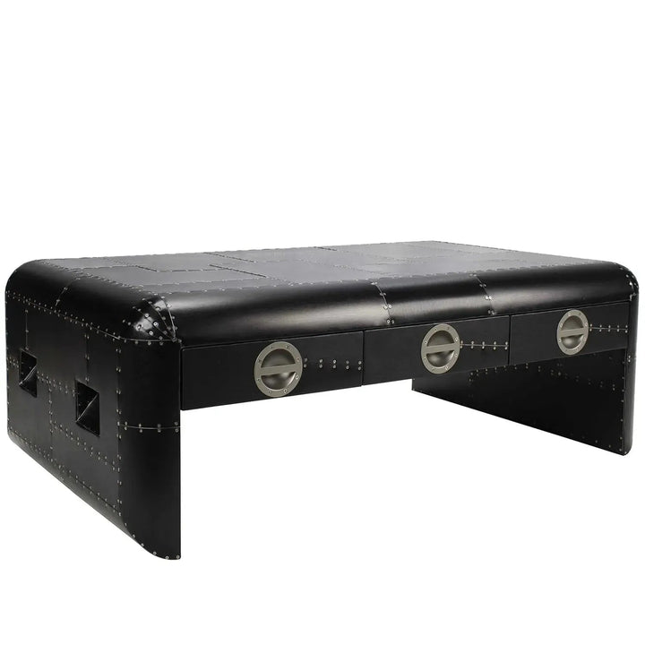 Industrial aluminium coffee table aircraft situational feels.