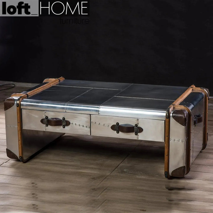 Industrial aluminium coffee table turbojet material variants.
