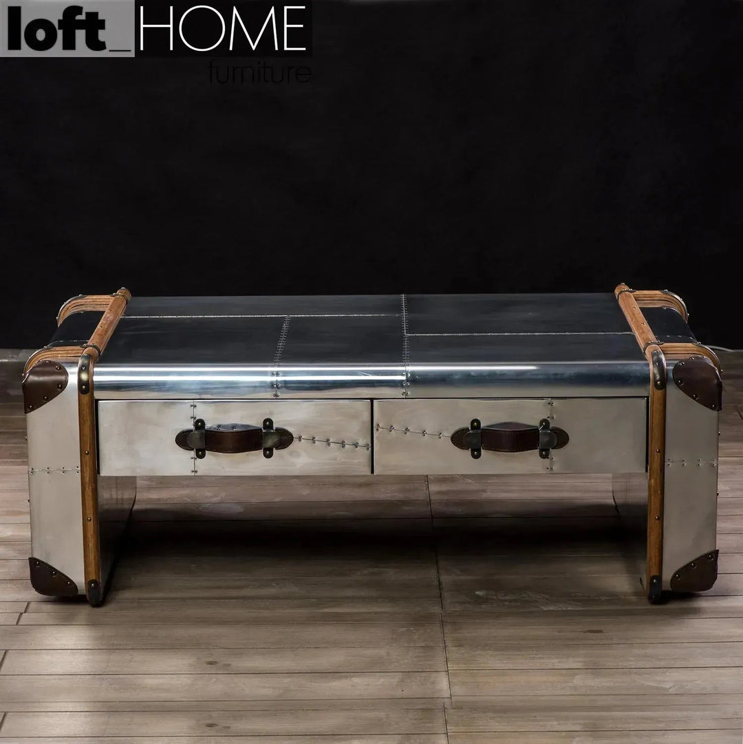 Industrial Aluminium Coffee Table TURBOJET
