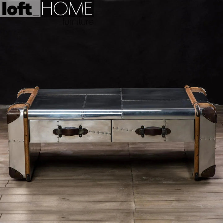 Industrial Aluminium Coffee Table TURBOJET