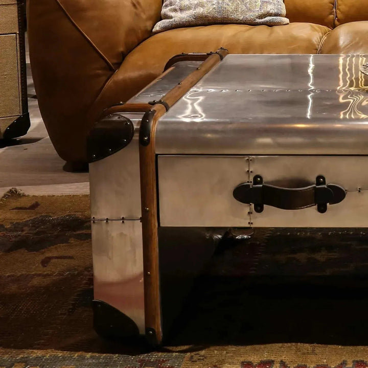 Industrial Aluminium Coffee Table TURBOJET