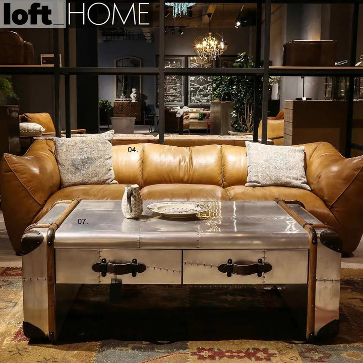 Industrial Aluminium Coffee Table TURBOJET