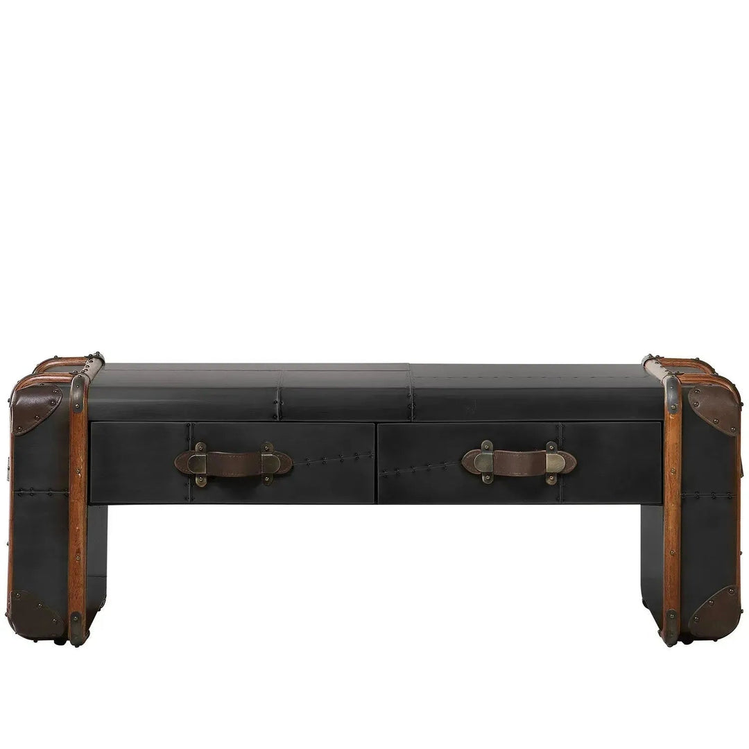 Industrial aluminium coffee table turbojet detail 1.