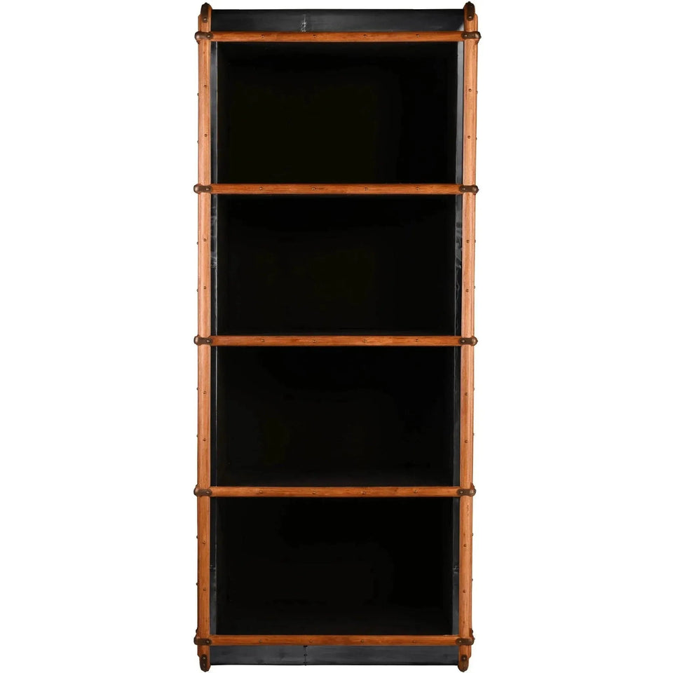 Industrial aluminium bookshelf richards' trunk alu material variants.