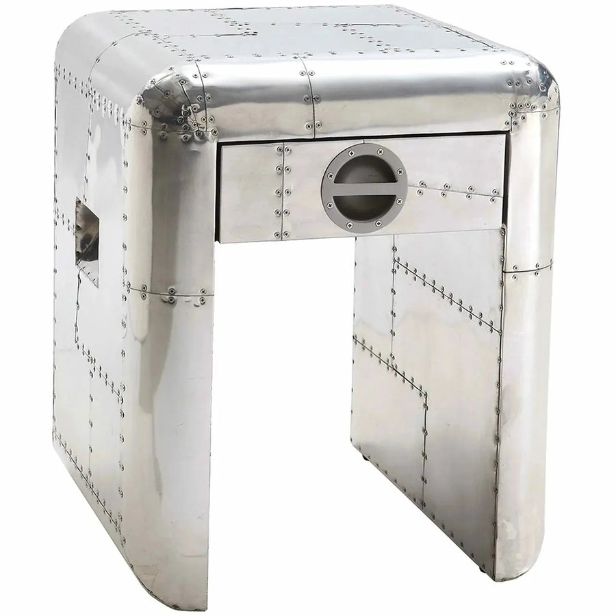 Industrial aluminium side table aircraft primary product view.