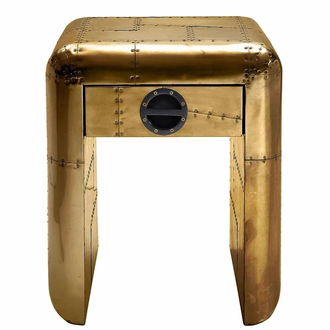 Industrial aluminium side table aircraft environmental situation.