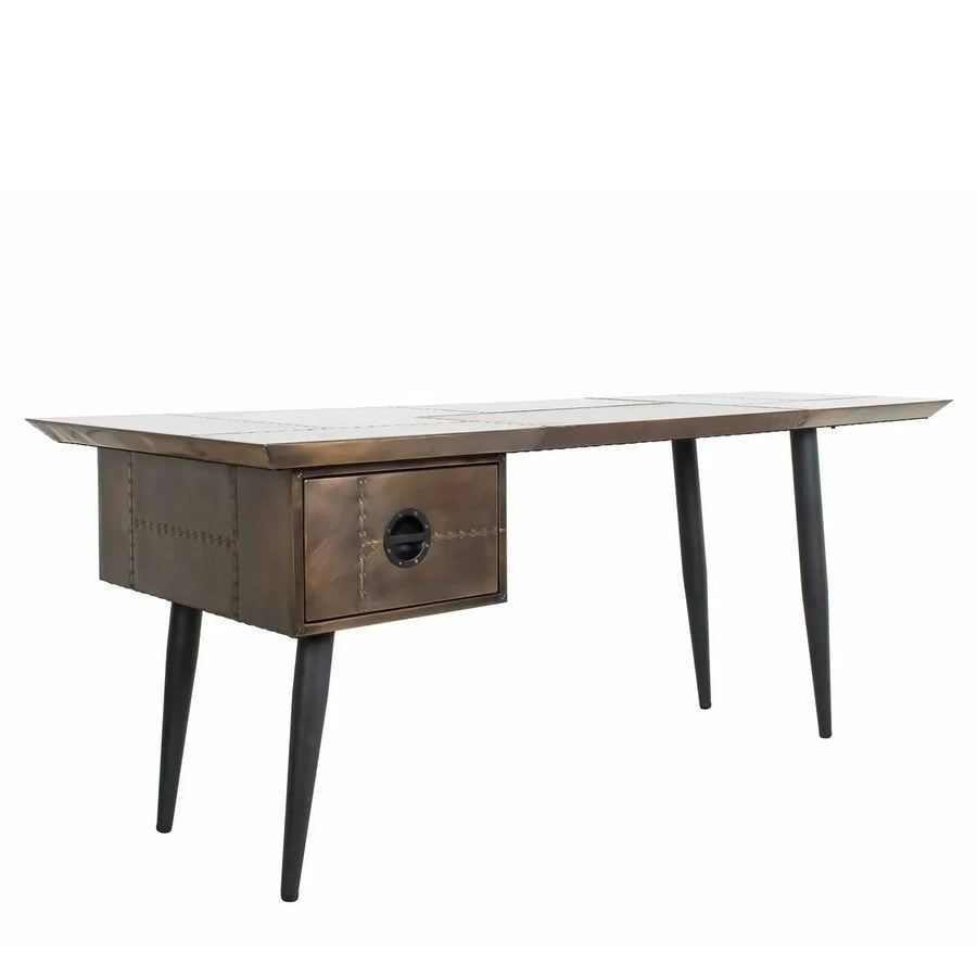 Industrial aluminium study table jetbrass primary product view.