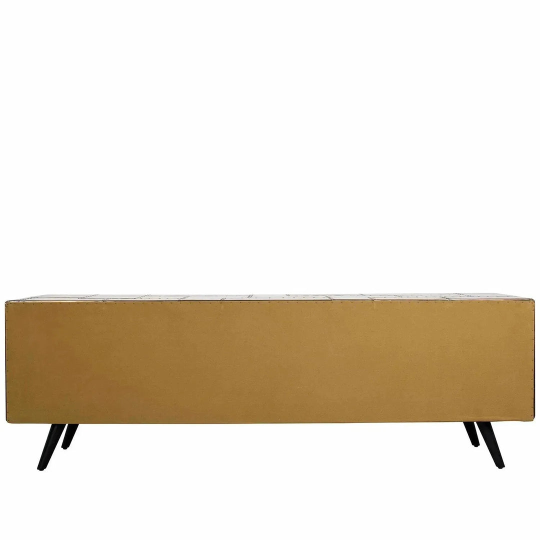 Industrial aluminium tv console jetbrass with context.