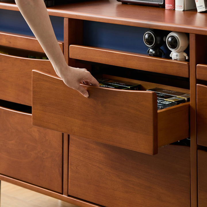 Bauhaus boxwood chest of 9 drawers mies in details.