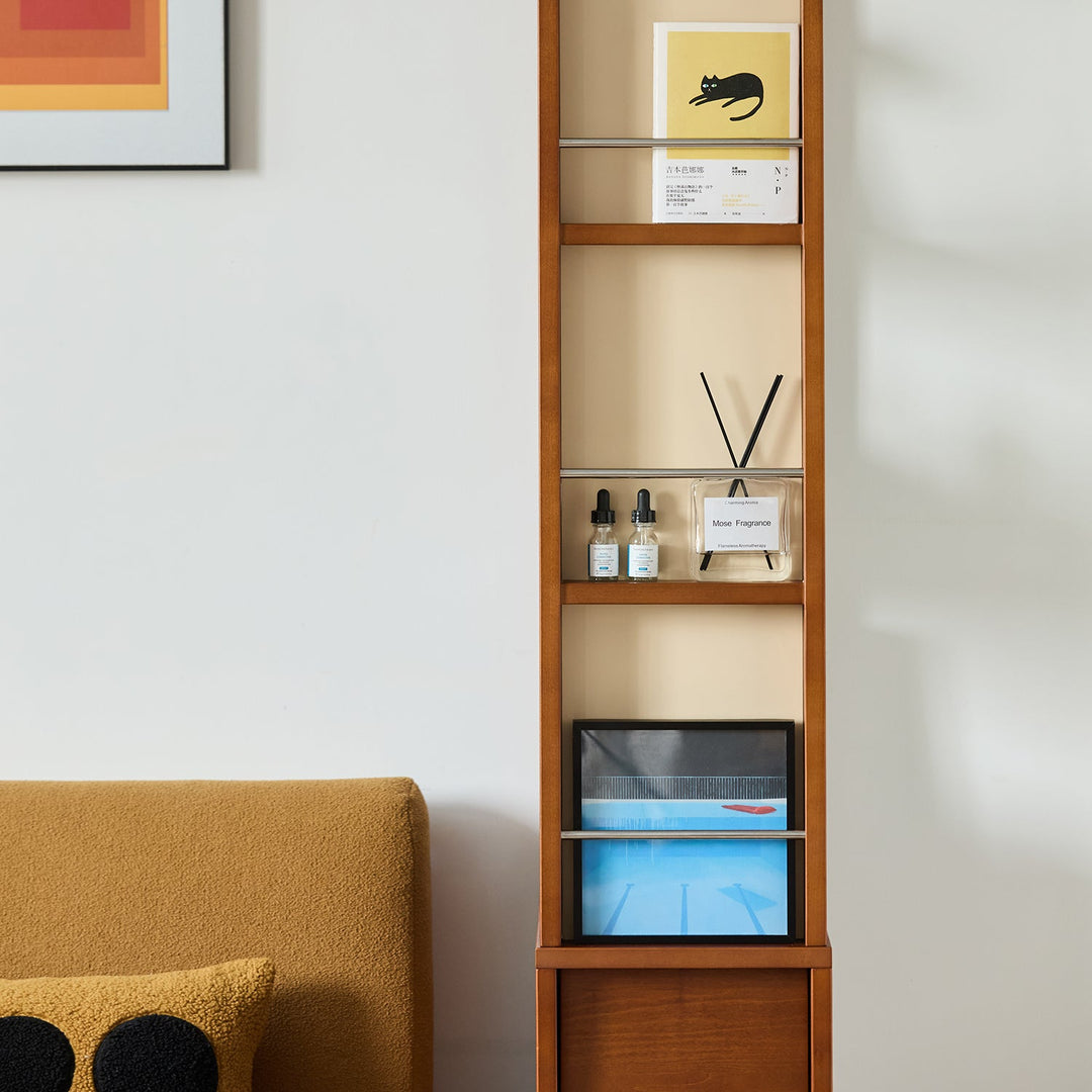 Bauhaus boxwood corner bookshelf mies color swatches.