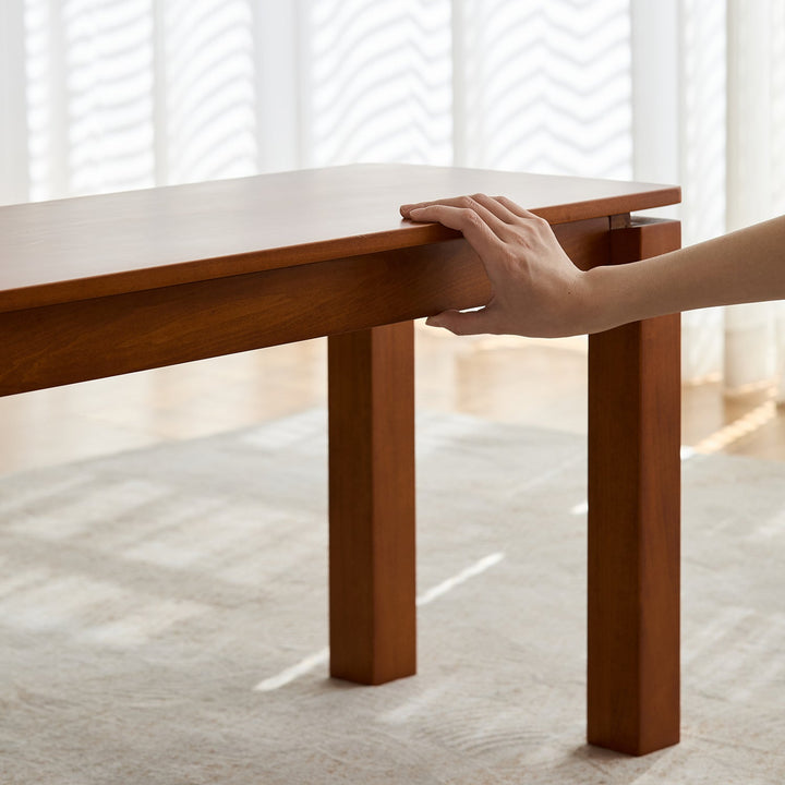 Vintage boxwood dining bench coastal in still life.