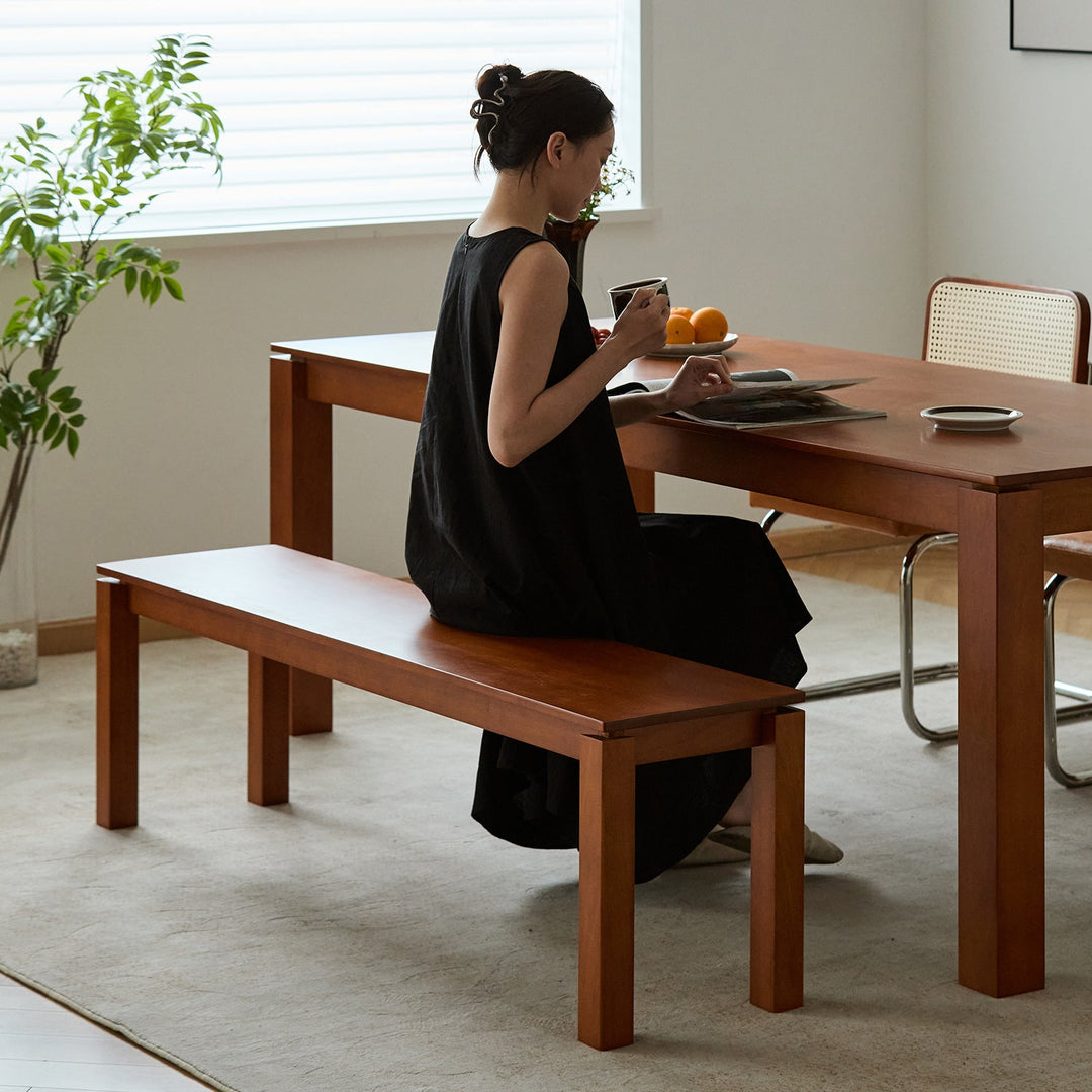 Vintage boxwood dining bench coastal material variants.