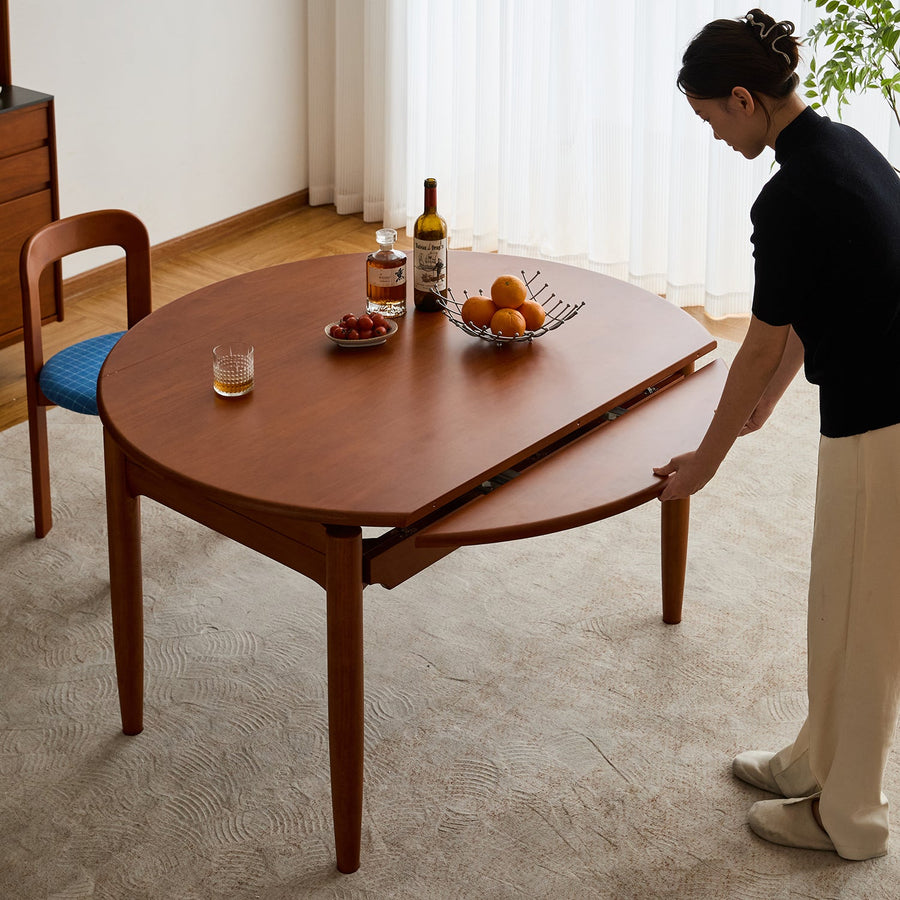 Vintage boxwood extendable dining table minima primary product view.