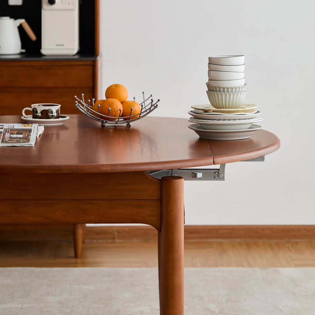Vintage boxwood extendable dining table minima with context.