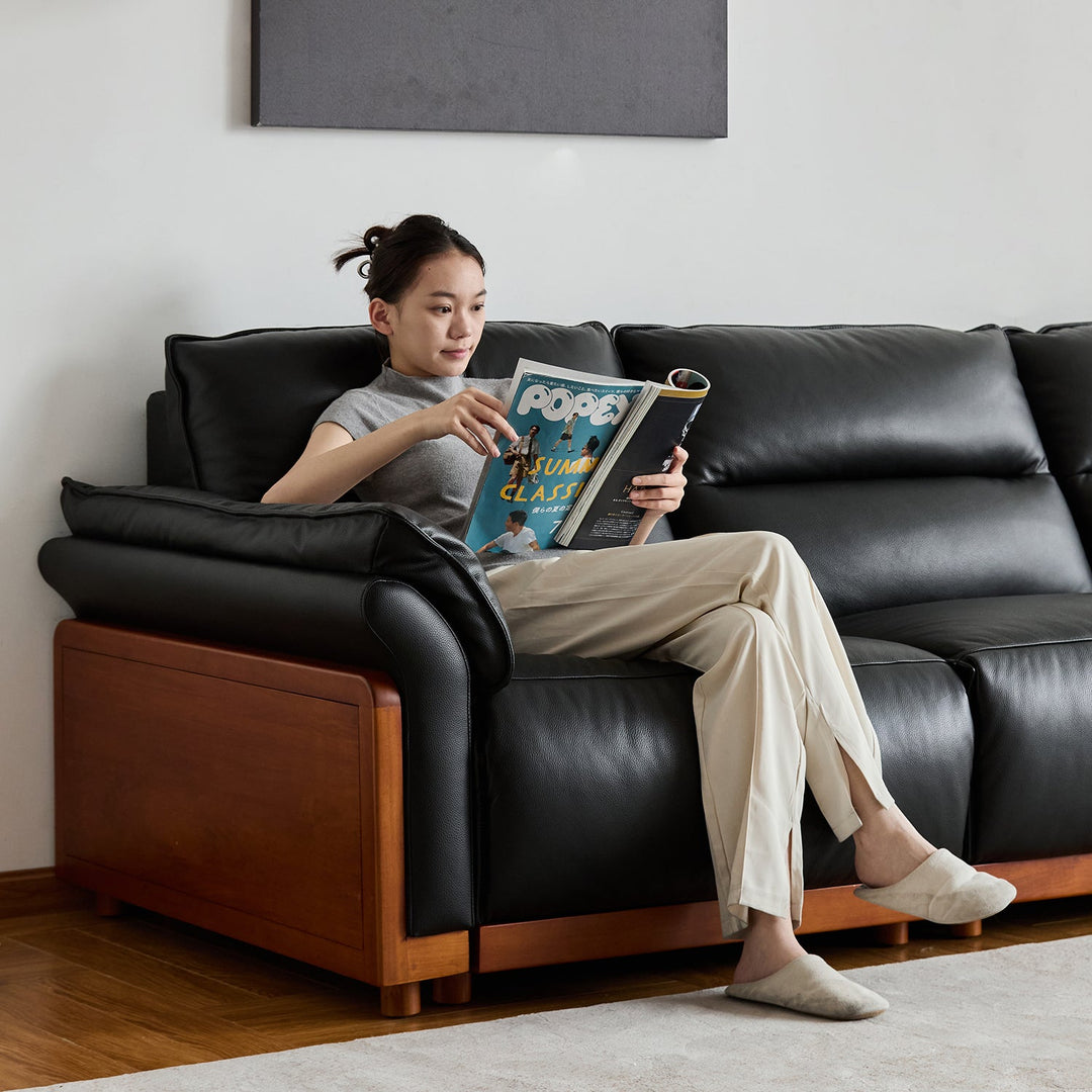 Vintage boxwood genuine leather electric recliner 3 seater sofa edgeless size charts.