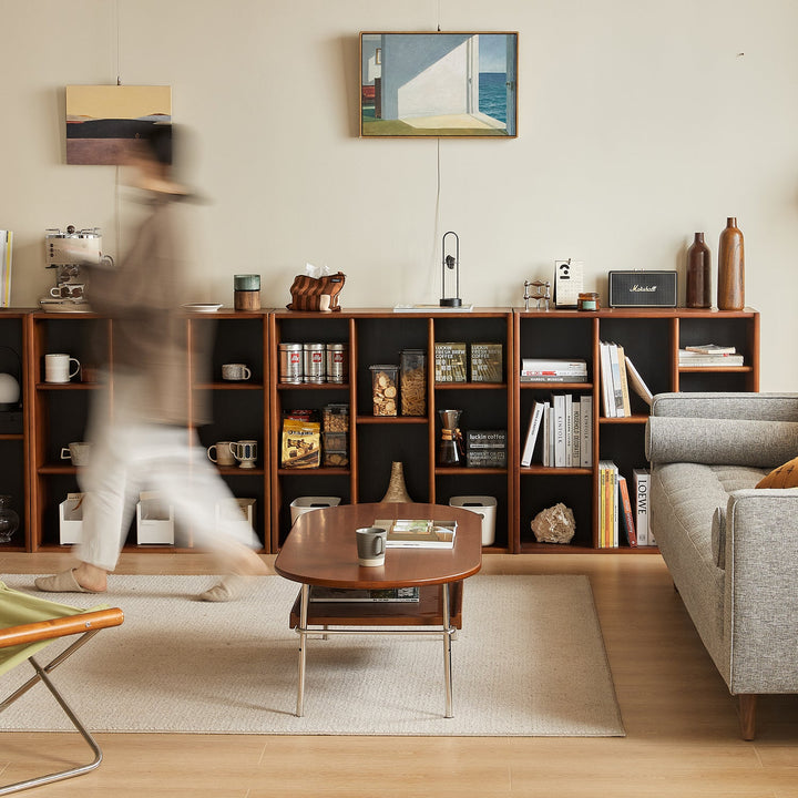 Vintage boxwood modular bookshelf n plus primary product view.