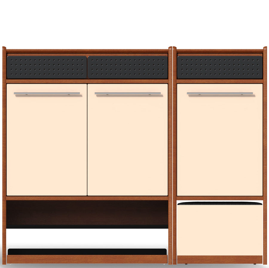 Vintage Boxwood Modular Shoe Cabinet MIES