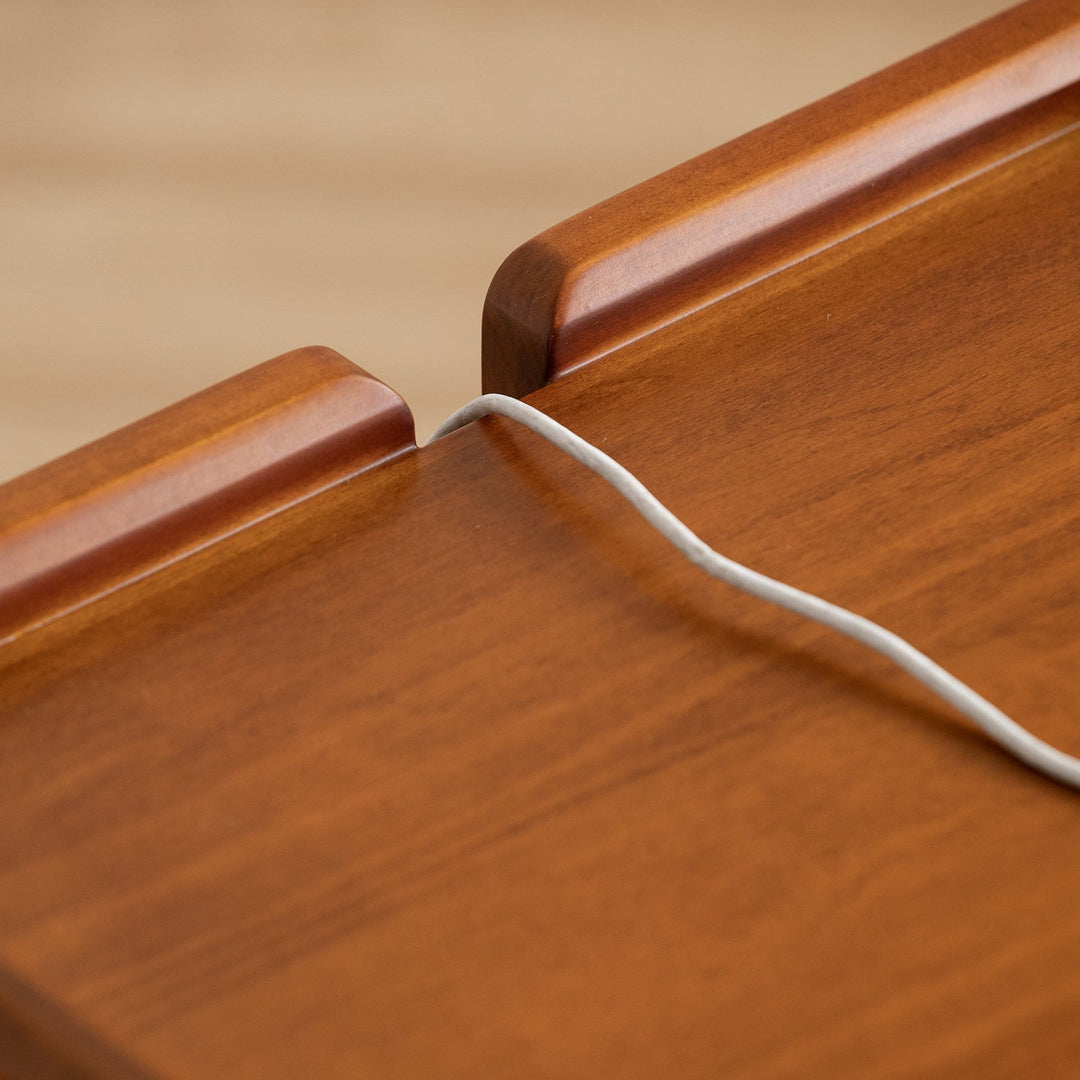 Vintage boxwood side table vista in still life.