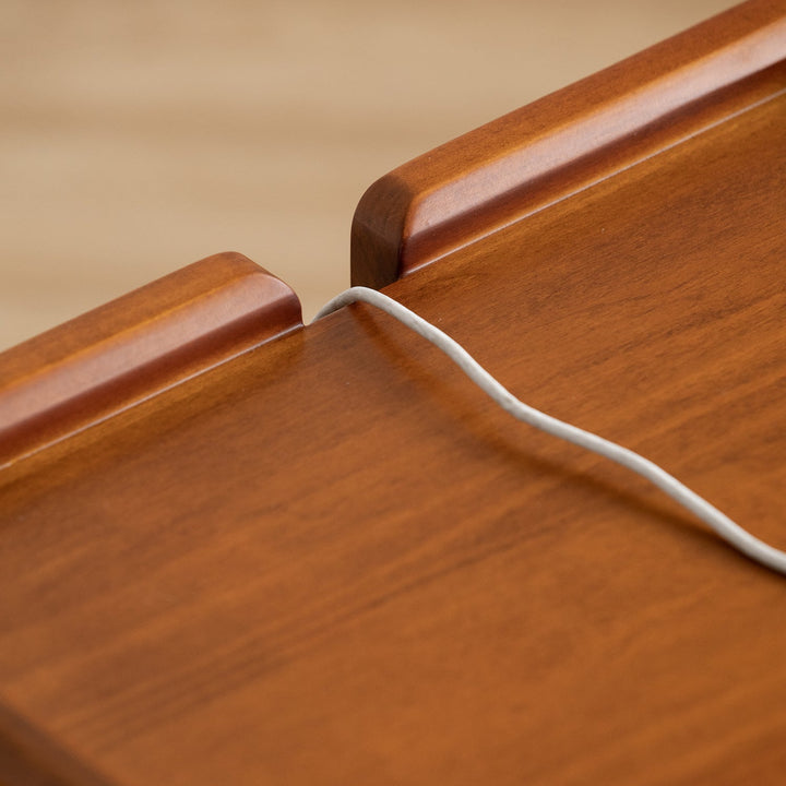 Vintage boxwood side table vista in still life.