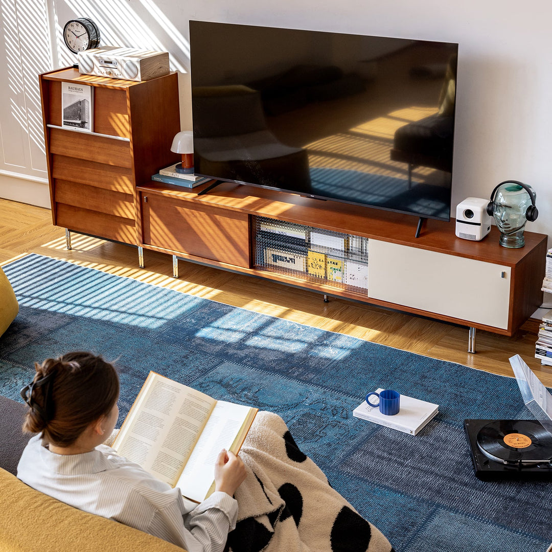 Bauhaus boxwood tv console pinecone size charts.