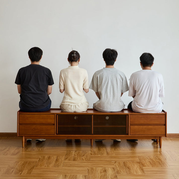 Vintage boxwood tv console vista environmental situation.