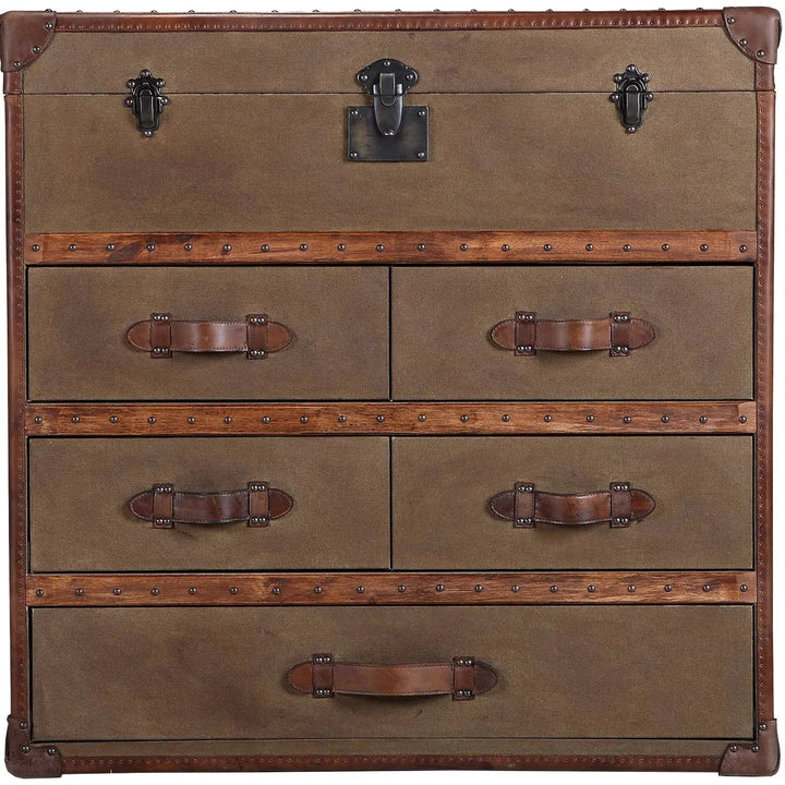 Vintage Canvas Drawer Cabinet OX TRUNK S CANVAS