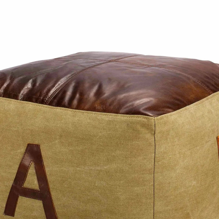 Vintage Canvas Ottoman ALPHABET