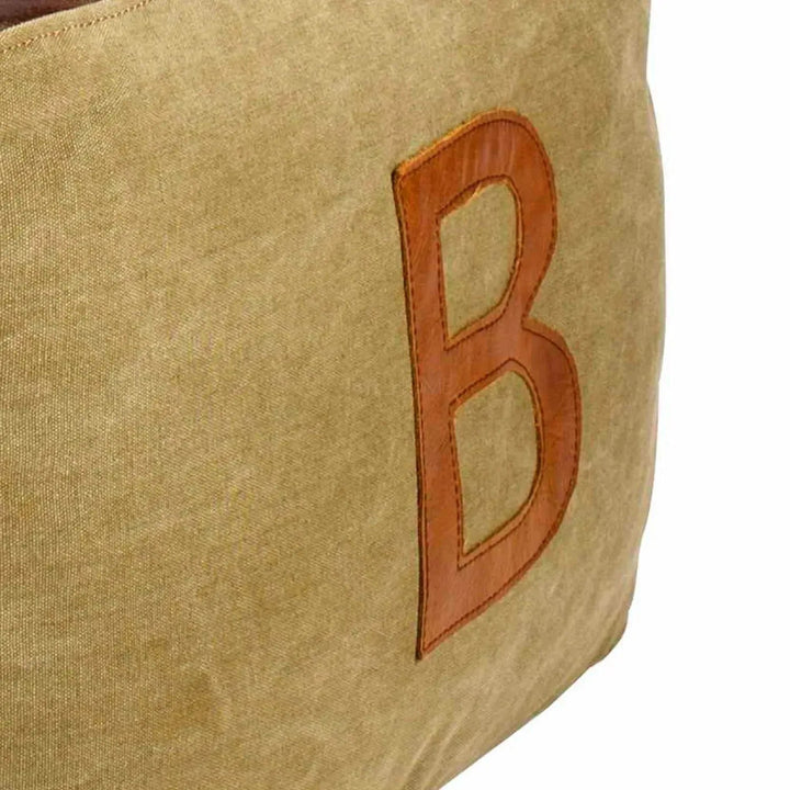 Vintage Canvas Ottoman ALPHABET