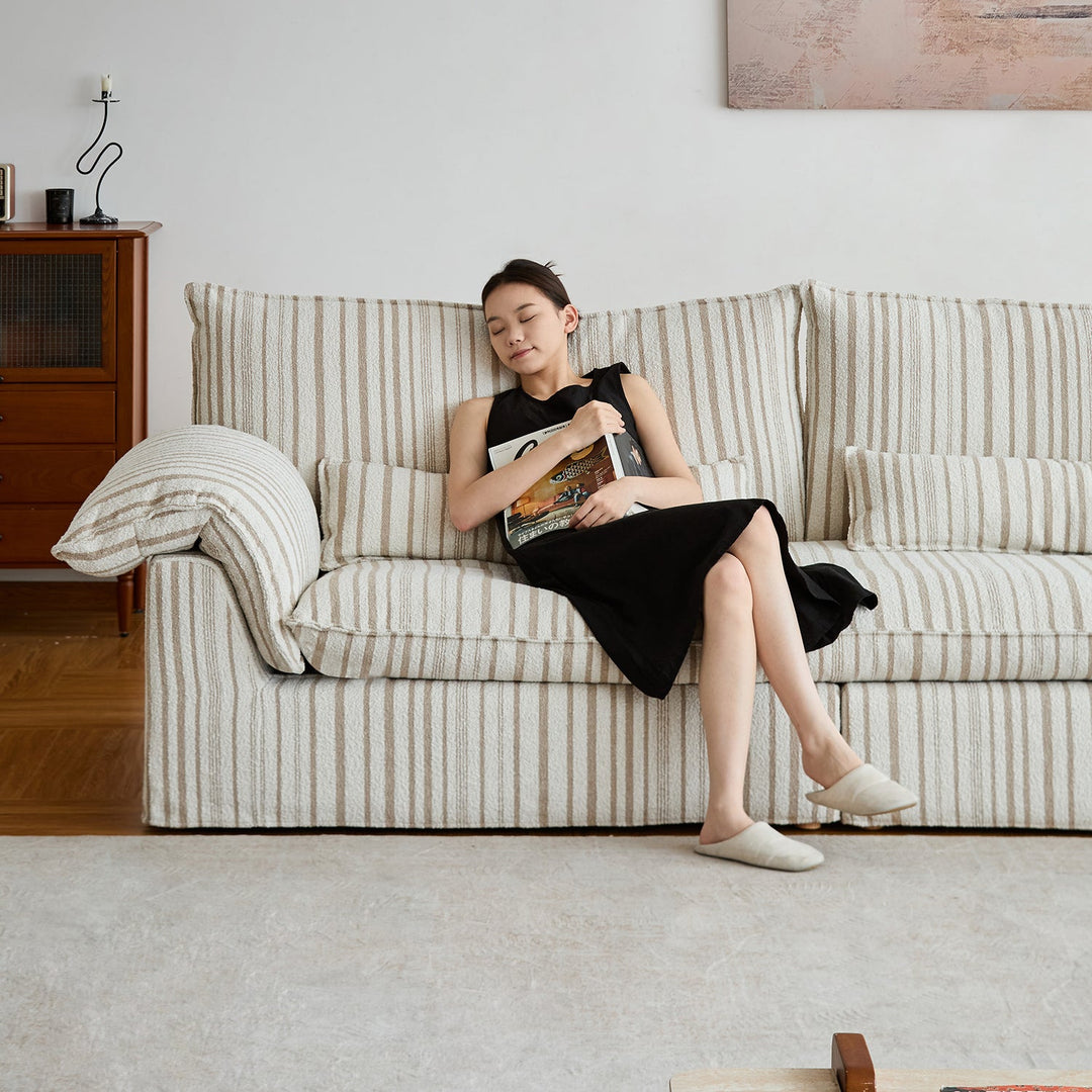 Vintage chenille velvet fabric 3 seater sofa koala material variants.