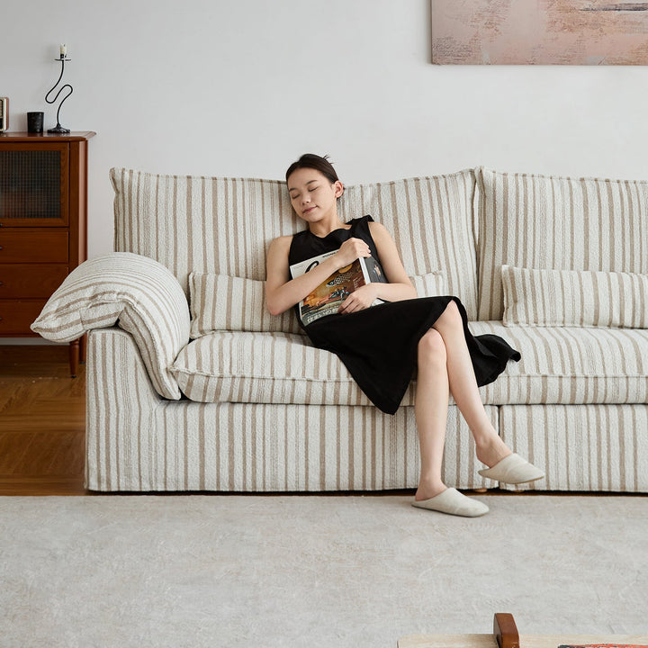 Vintage chenille velvet fabric 3 seater sofa koala material variants.