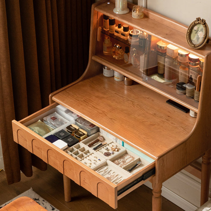 Vintage cherry wood dressing table anna material variants.