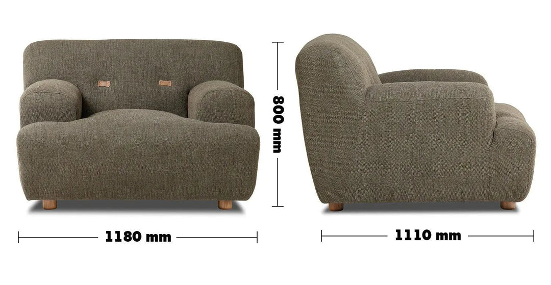 Scandinavian fabric 1 seater sofa akashi size charts.