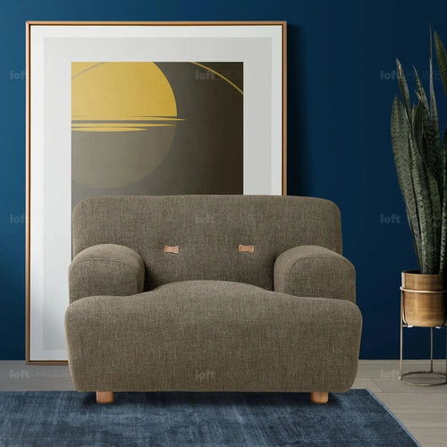 Scandinavian Fabric 1 Seater Sofa AKASHI Good to Know Preview-1