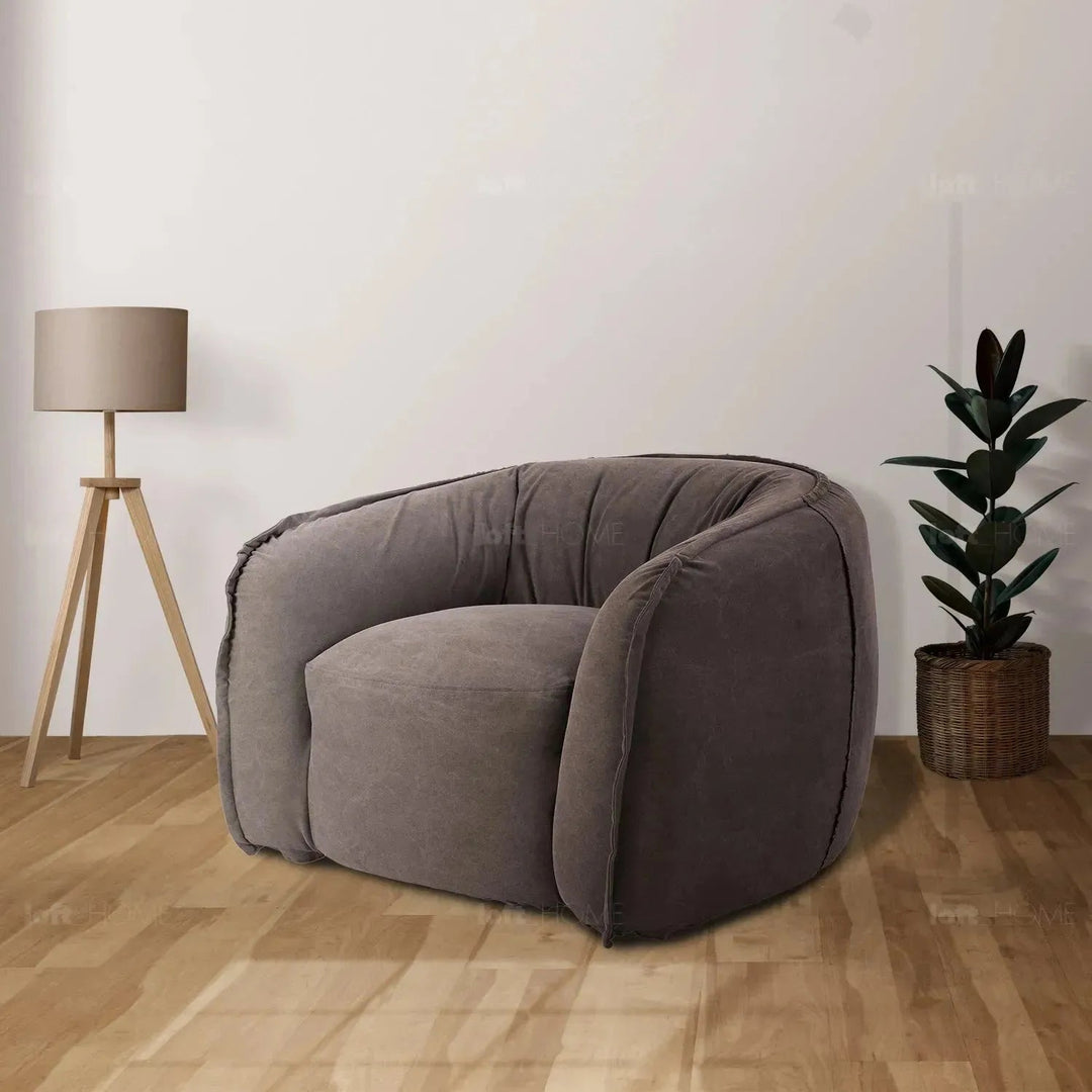Vintage fabric 1 seater sofa arlo in real life style.