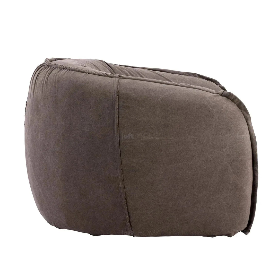 Vintage fabric 1 seater sofa arlo in panoramic view.