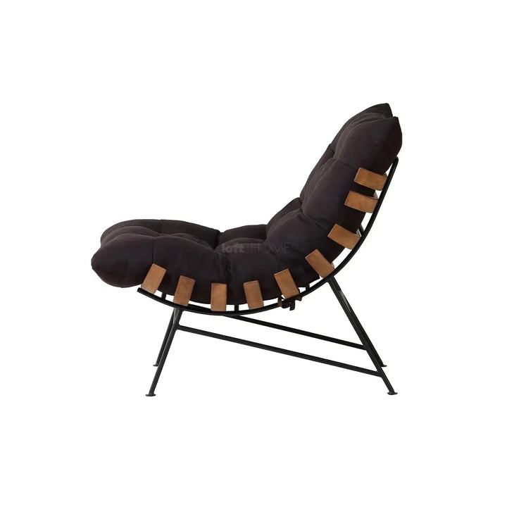 Industrial fabric 1 seater sofa marvella with context.