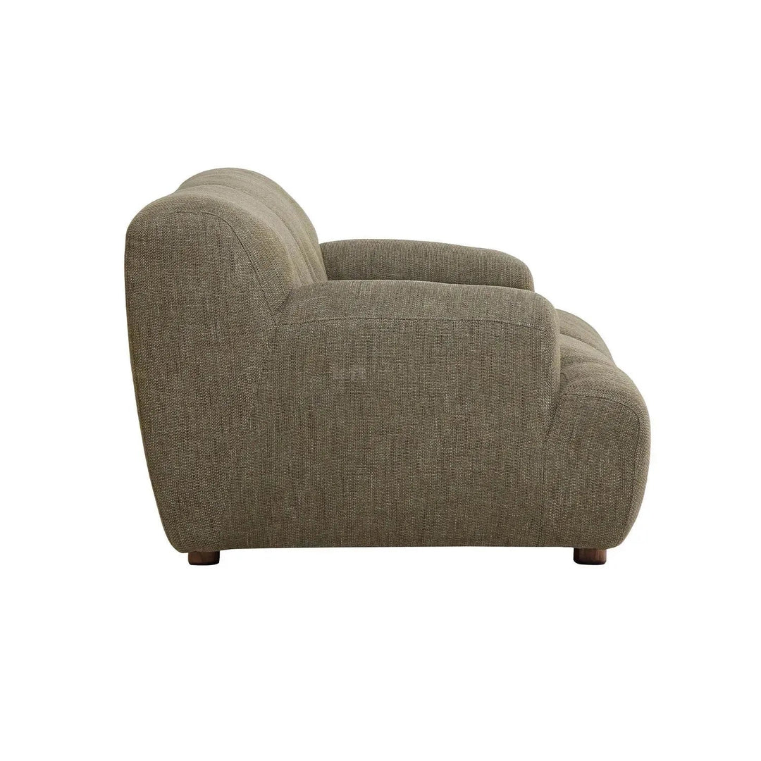 Scandinavian fabric 3 seater sofa akashi in still life.