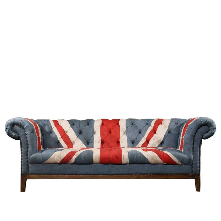 Vintage Fabric Chesterfield 3 Seater Sofa UNION JACK