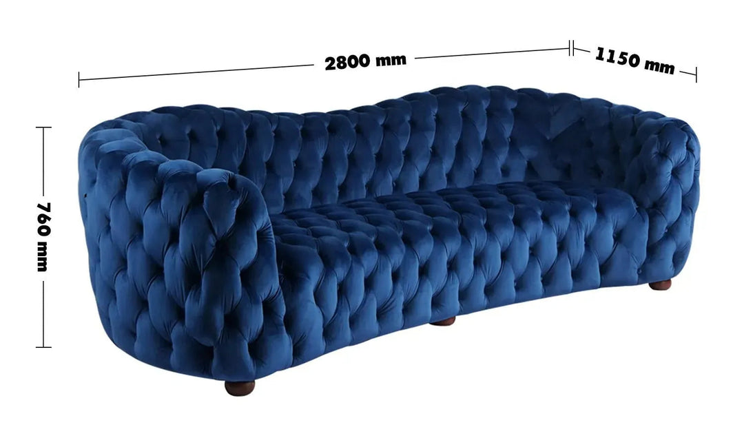 Vintage Fabric 4 Seater Sofa AKASHA