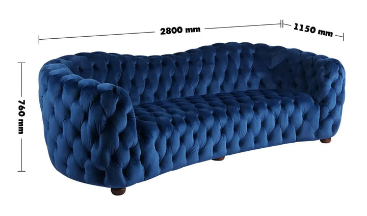 Vintage Fabric 4 Seater Sofa AKASHA